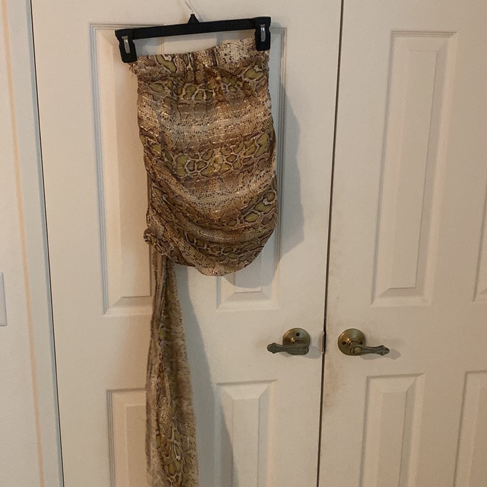 ROCOCO SAND Rhea Mini Skirt set in Snake Multi - Picture 13 of 16
